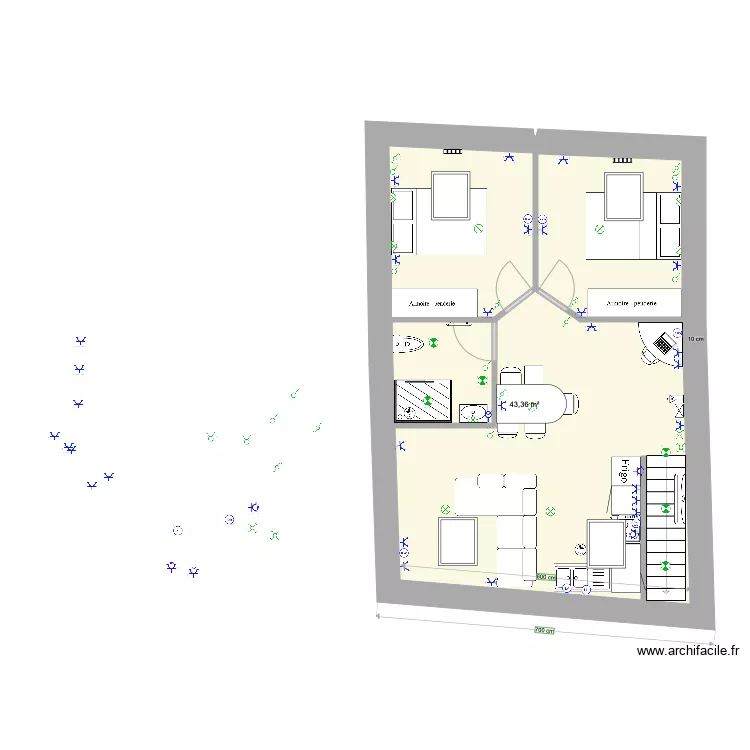 appartement 2 13 complet. Plan de 