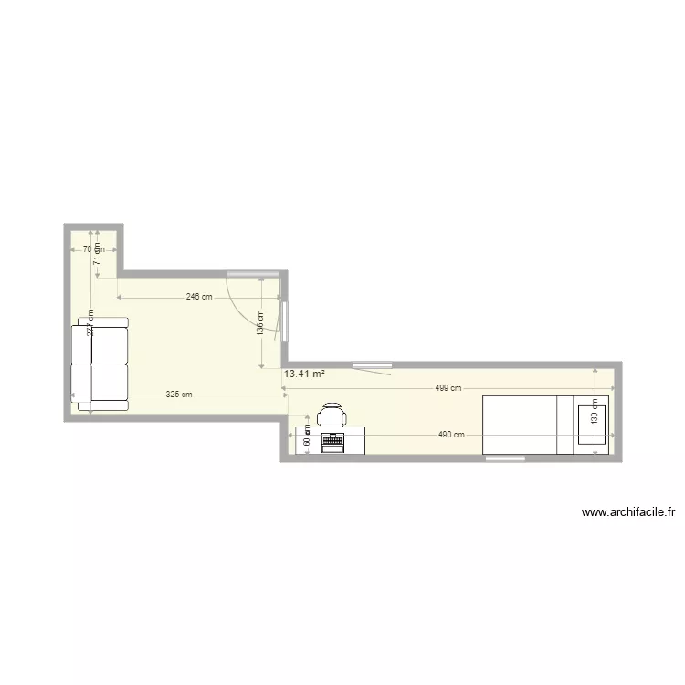 chambre simon. Plan de 