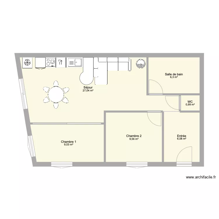 Appartement &agrave; r&eacute;nover Plan B. Plan de 
