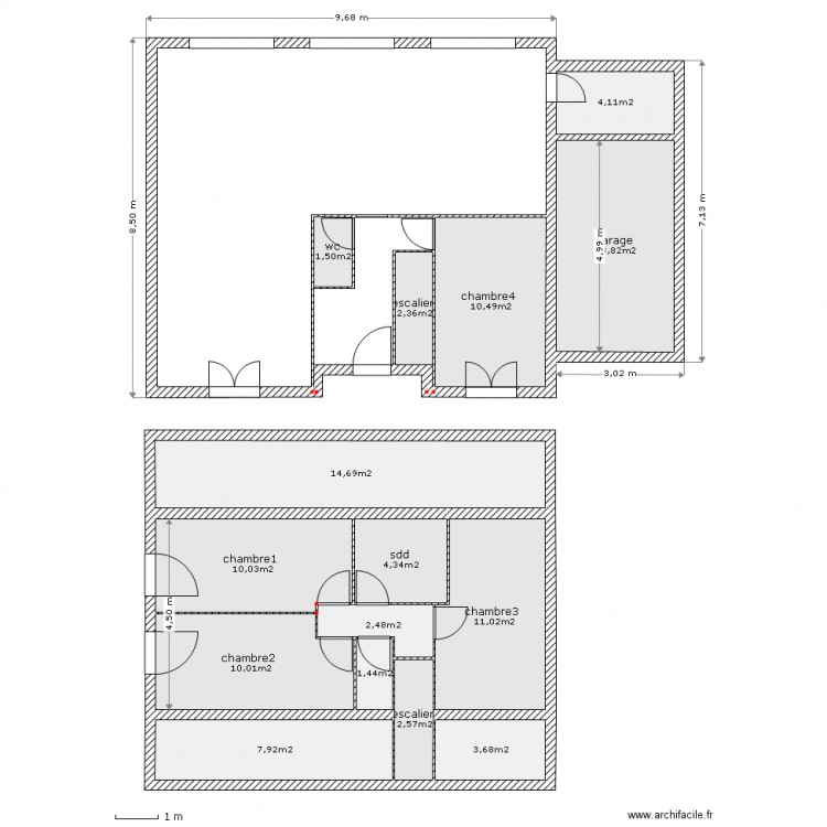 Durande. Plan de 0 pièce et 0 m2