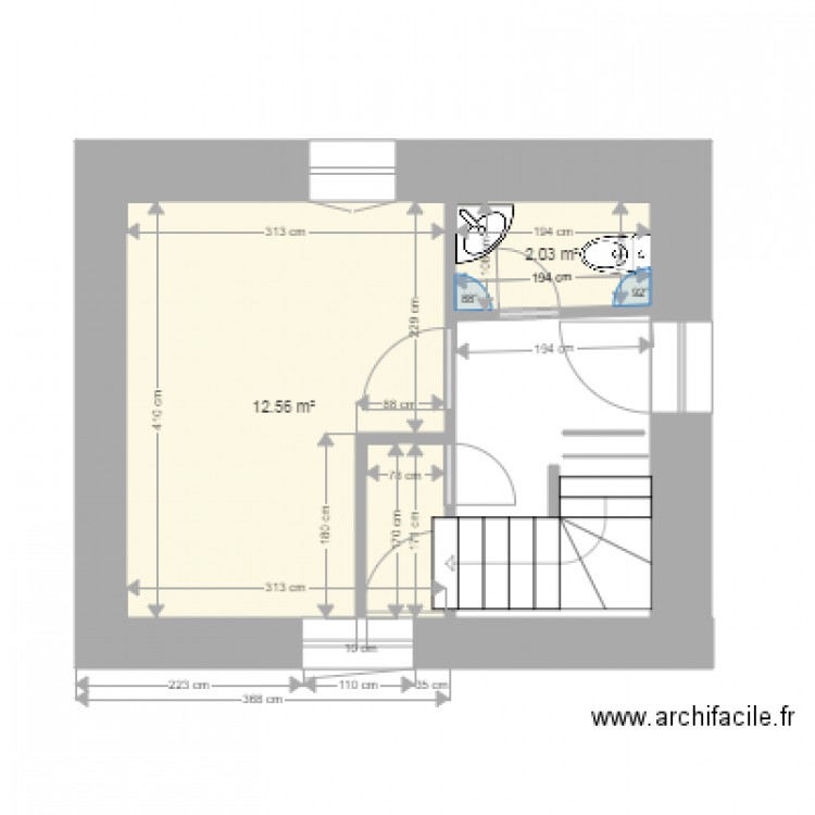 maison du pont s d b  et escalier . Plan de 0 pièce et 0 m2