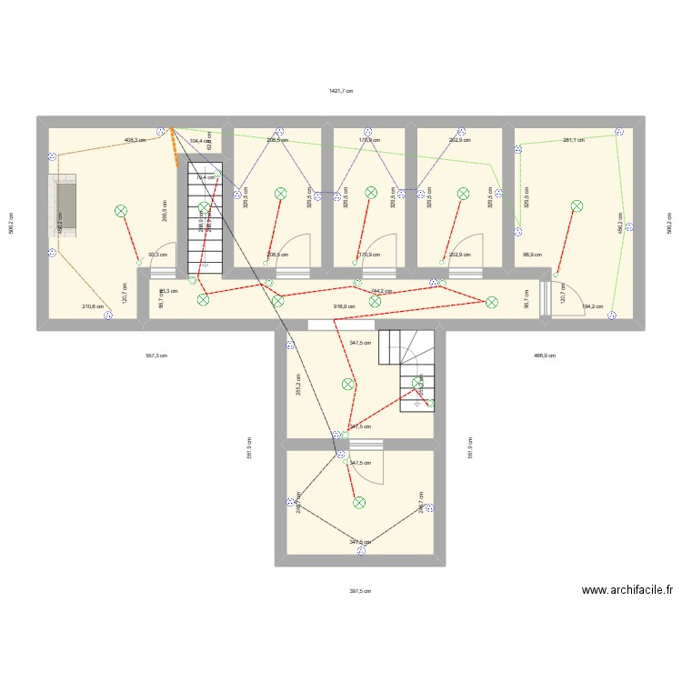 NORMANDIE 1. Plan de 8 pièces et 72 m2