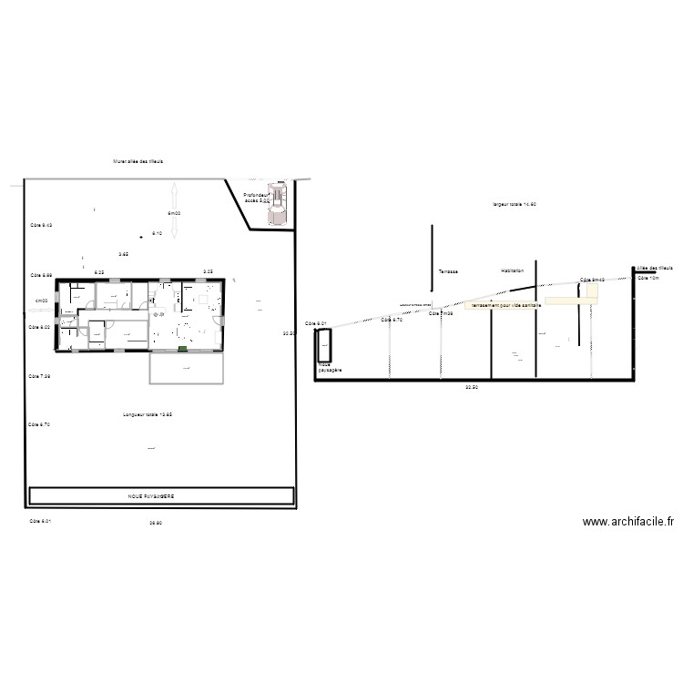 PROJET MAISON PEIPIN sans garage. Plan de 13 pièces et 1189 m2