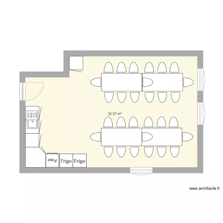 cuisine B3. Plan de 
