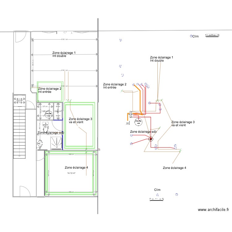 Gilly rdc electricité. Plan de 0 pièce et 0 m2