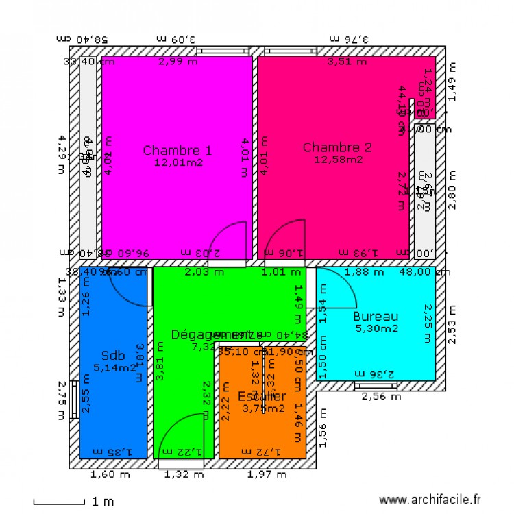 Montigny 1er étage. Plan de 0 pièce et 0 m2