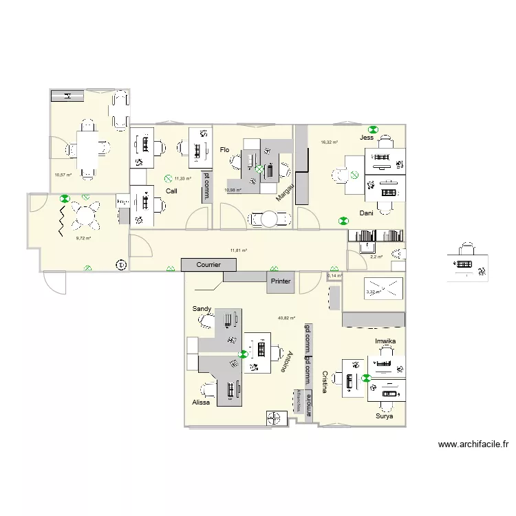 bureau gare 10. Plan de 