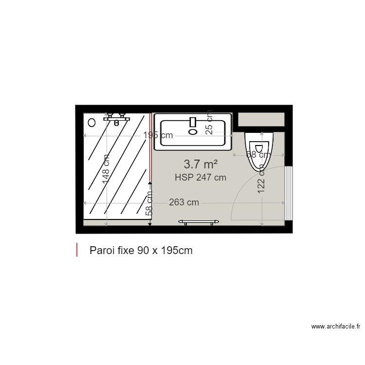 sdb savin. Plan de 0 pièce et 0 m2