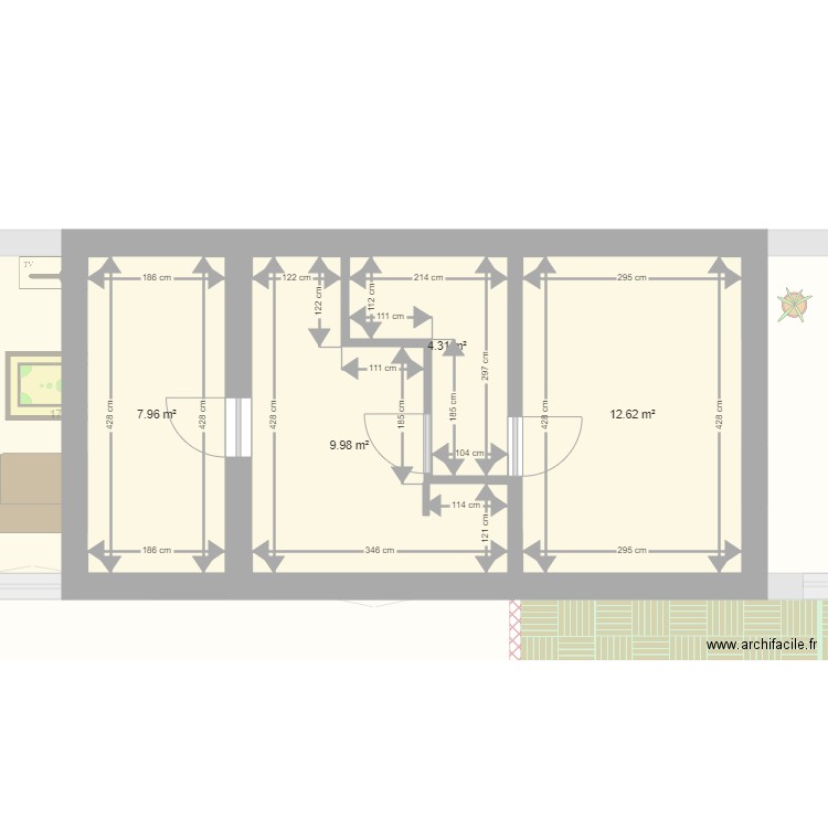 maison futur. Plan de 15 pièces et 327 m2