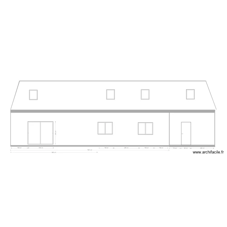 FACADE ARRIERRE PREVUE NIGON . Plan de 