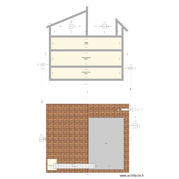 Renaud Terrasse2. Plan de 3 pièces et 67 m2