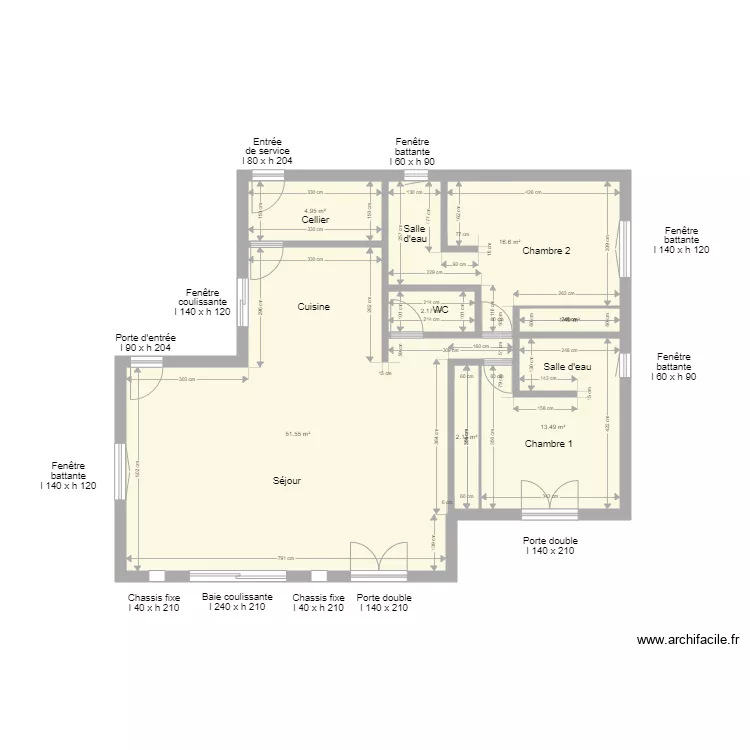 Plan maison bois projet APS 3. Plan de 