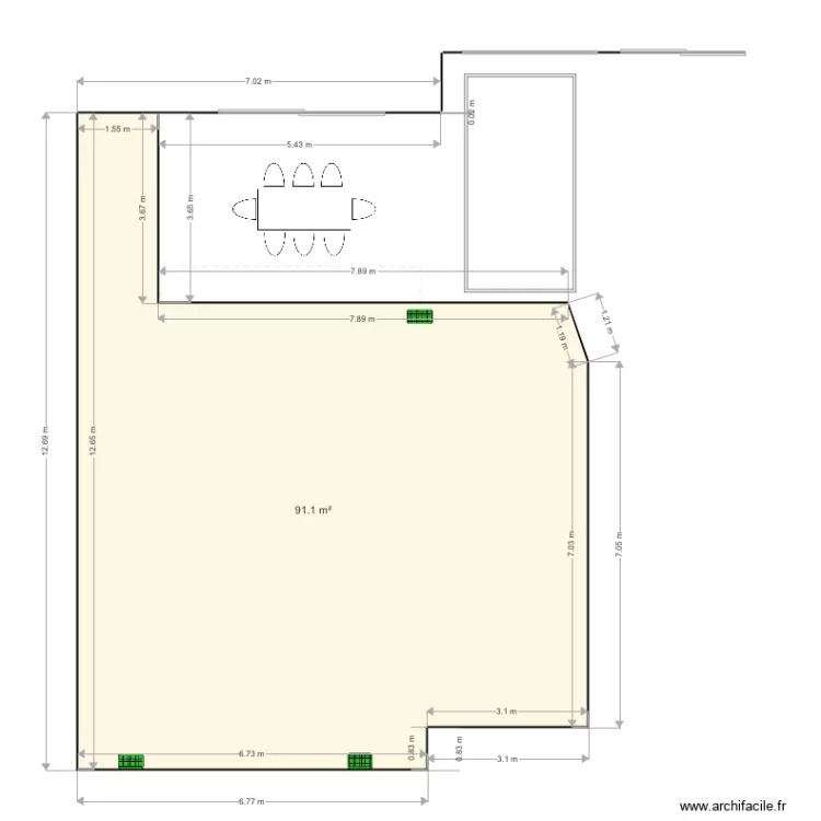 MARINE A JARDINIERE. Plan de 