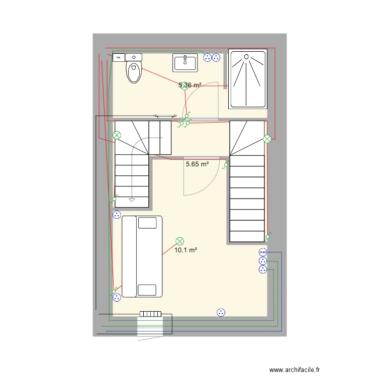 Le Rozel 1ere étage complet final. Plan de 0 pièce et 0 m2