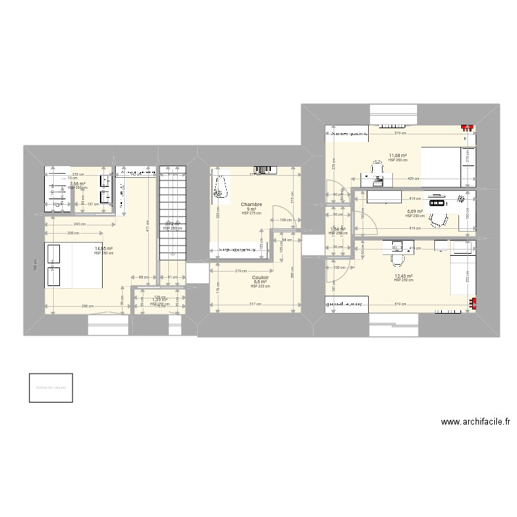 1er. Plan de 0 pièce et 0 m2