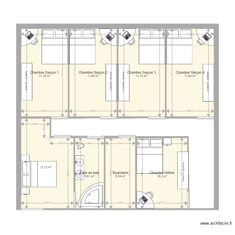 maison. Plan de 0 pièce et 0 m2