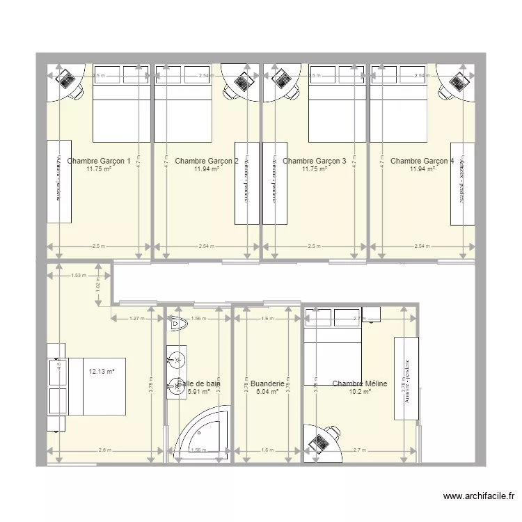maison. Plan de 
