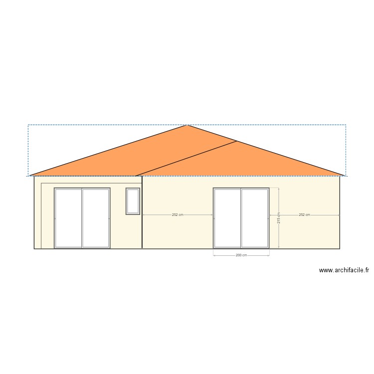 Façade Maison Sud Avant. Plan de 0 pièce et 0 m2
