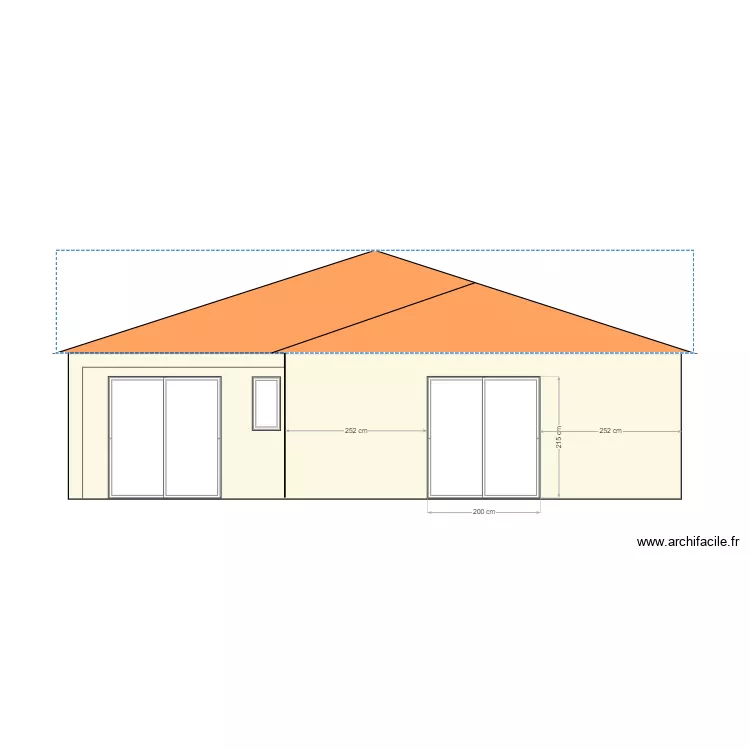 Fa&ccedil;ade Maison Sud Avant. Plan de 