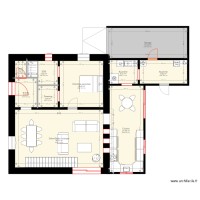 PLAN MAISON RENOVEE ET MEUBLEE REZ DE CHAUSSEE