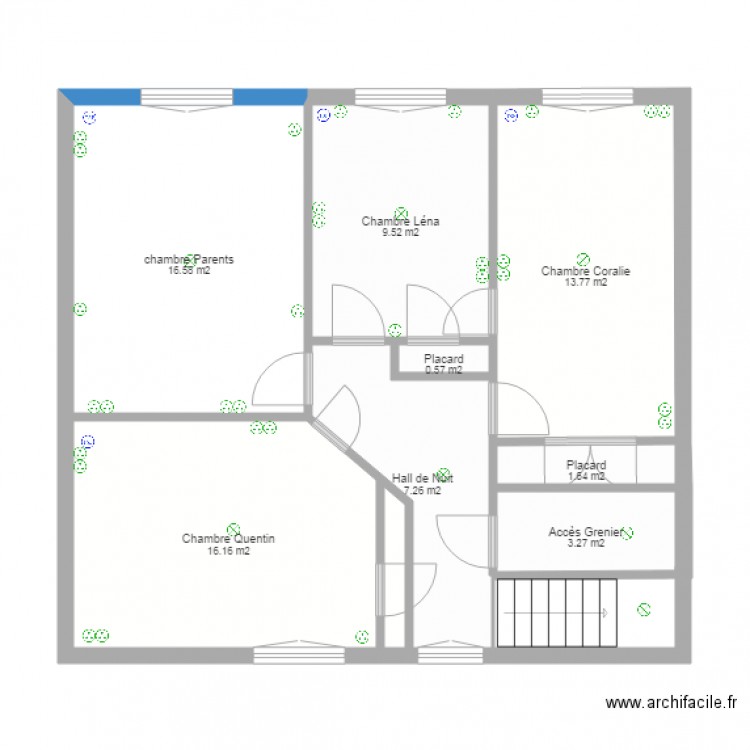 etage 1. Plan de 0 pièce et 0 m2