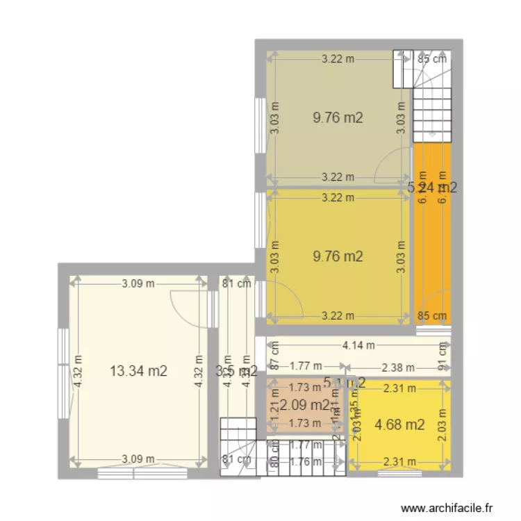 St Etienne &eacute;tage 2. Plan de 