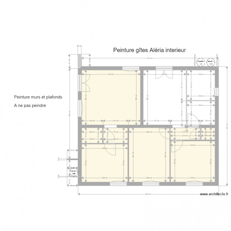 Gîtes peinture. Plan de 0 pièce et 0 m2