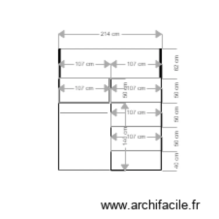 Dressing Chambre b&eacute;b&eacute;. Plan de 
