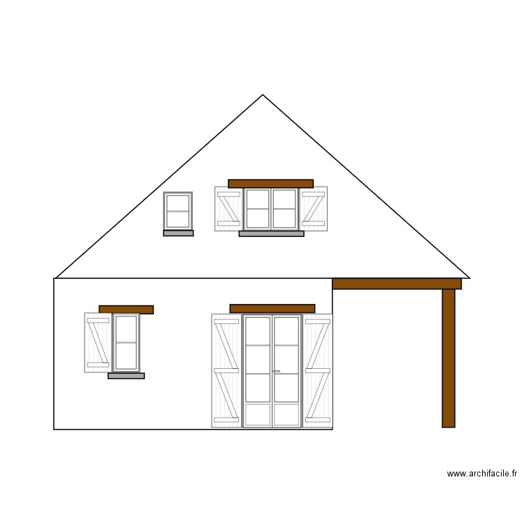 Facade ouest cible 1. Plan de 0 pièce et 0 m2