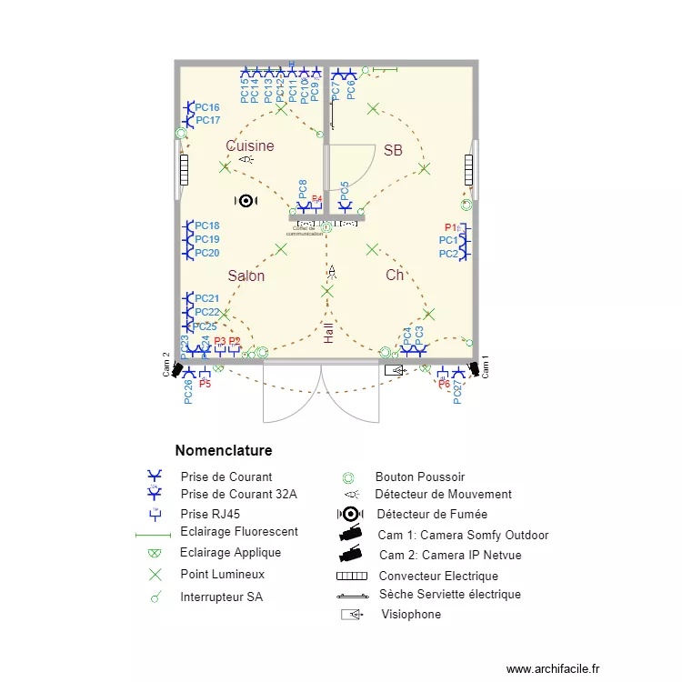 Cellule 3D Plan Architectural sans meubles. Plan de Cellule 3D Plan Architectural sans meubles. Plan de