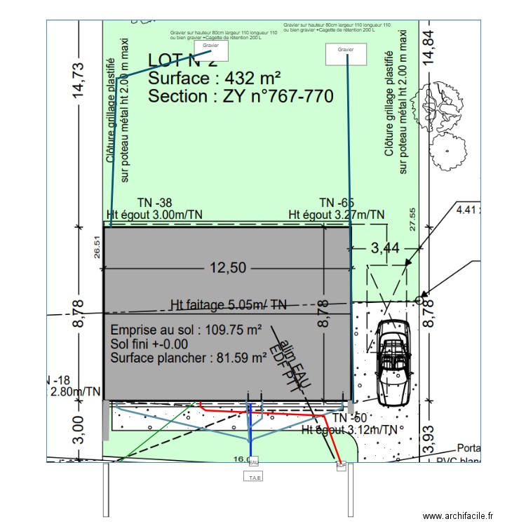 Vrd + eaux pluviales 2. Plan de 0 pièce et 0 m2