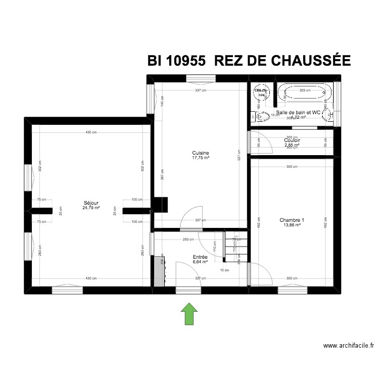 BI 10955. Plan de 26 pièces et 608 m2