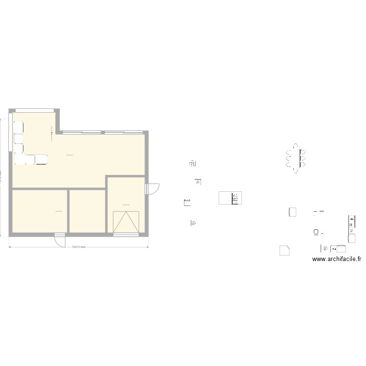 Garage droitel 13x12. Plan de 0 pièce et 0 m2