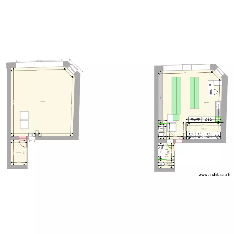 DRIUOICH Aux Petites Halles. Plan de 