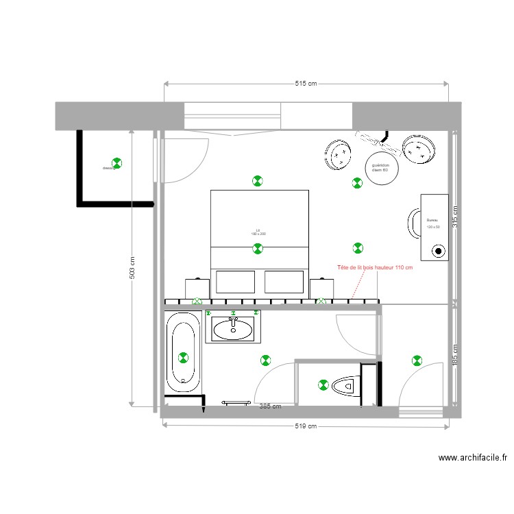 RDC     CHAMBRE 14. Plan de 0 pièce et 0 m2