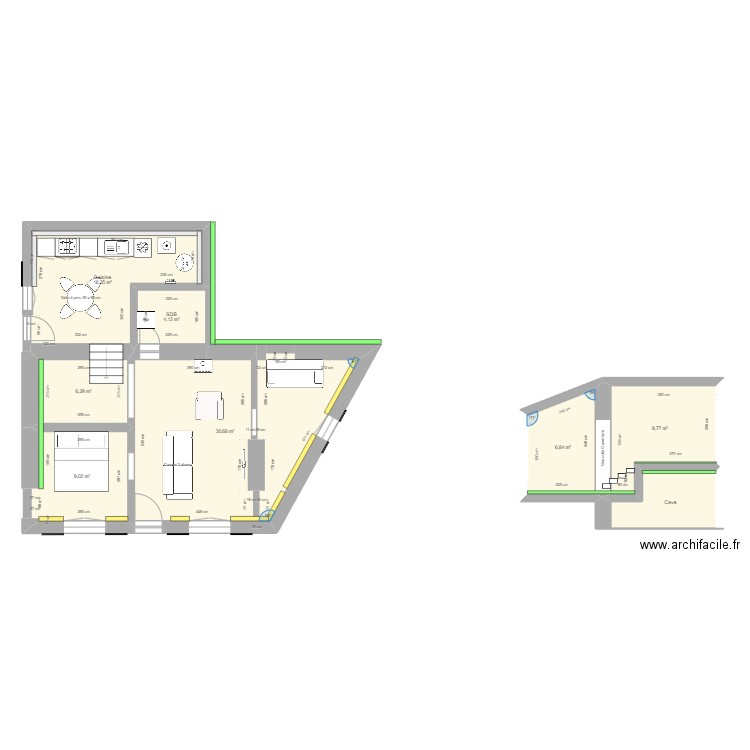 Boursay2 Électricité. Plan de 14 pièces et 126 m2