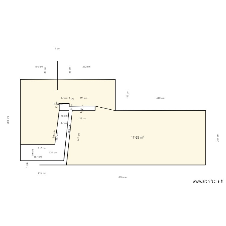 Schmidt St cyprien. Plan de 2 pièces et 27 m2