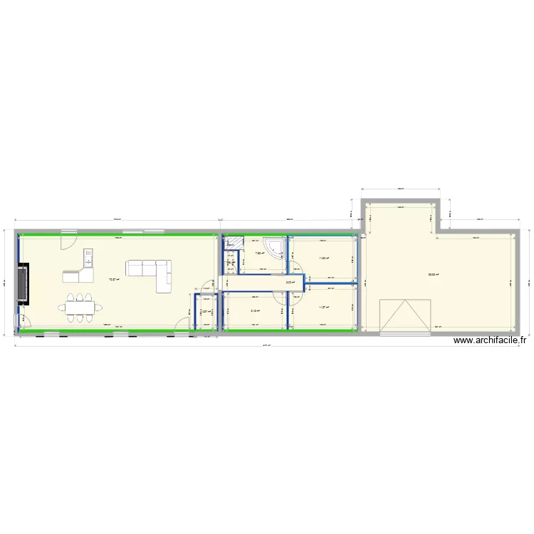 etage chambre. Plan de 