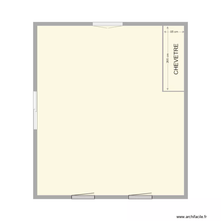 ETAGE 2 SALLE MASSAGE SANS MEUBLE. Plan de ETAGE 2 SALLE MASSAGE SANS MEUBLE. Plan de