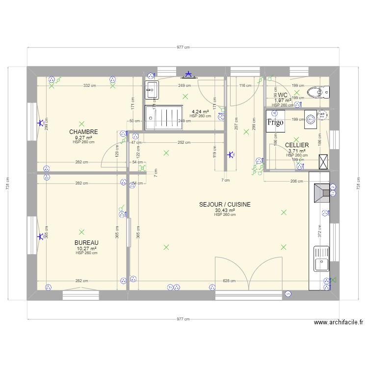 ALBERTINI new. Plan de 6 pièces et 60 m2