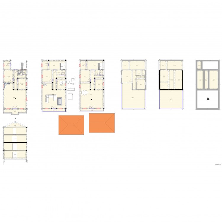 ranto. Plan de 45 pièces et 610 m2