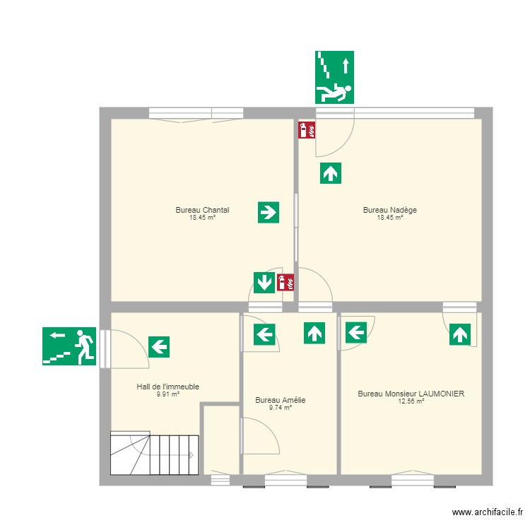 PLANS BUREAUX. Plan de 0 pièce et 0 m2