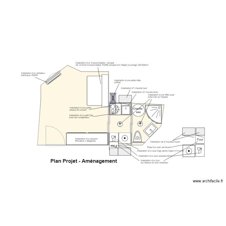 Studio Acacias Aménagement. Plan de 0 pièce et 0 m2