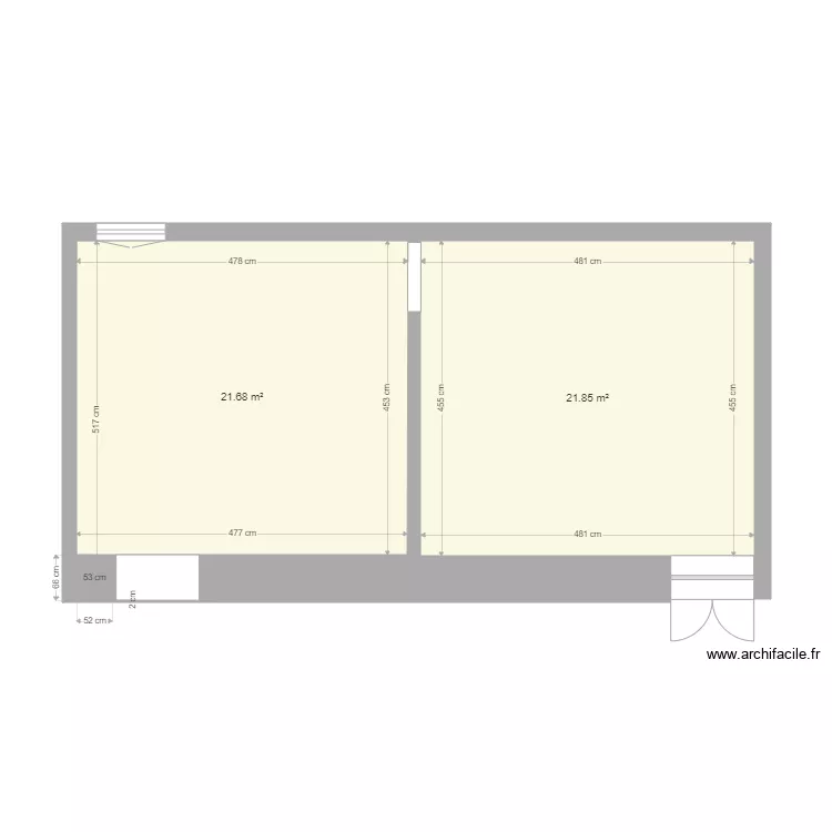 Chambre parentale. Plan de 