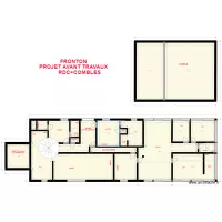 PLAN FRONTON RDC ET COMBLES AVANT TRAVAUX 1