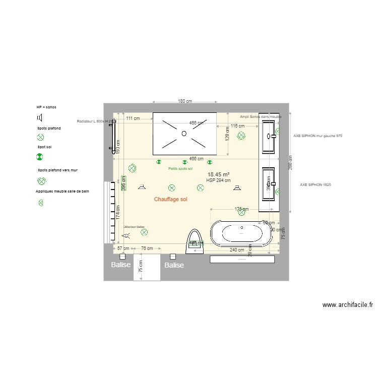 Salle de Bain Mélanie Version 1 DEFINITIF 05 11 20. Plan de 0 pièce et 0 m2