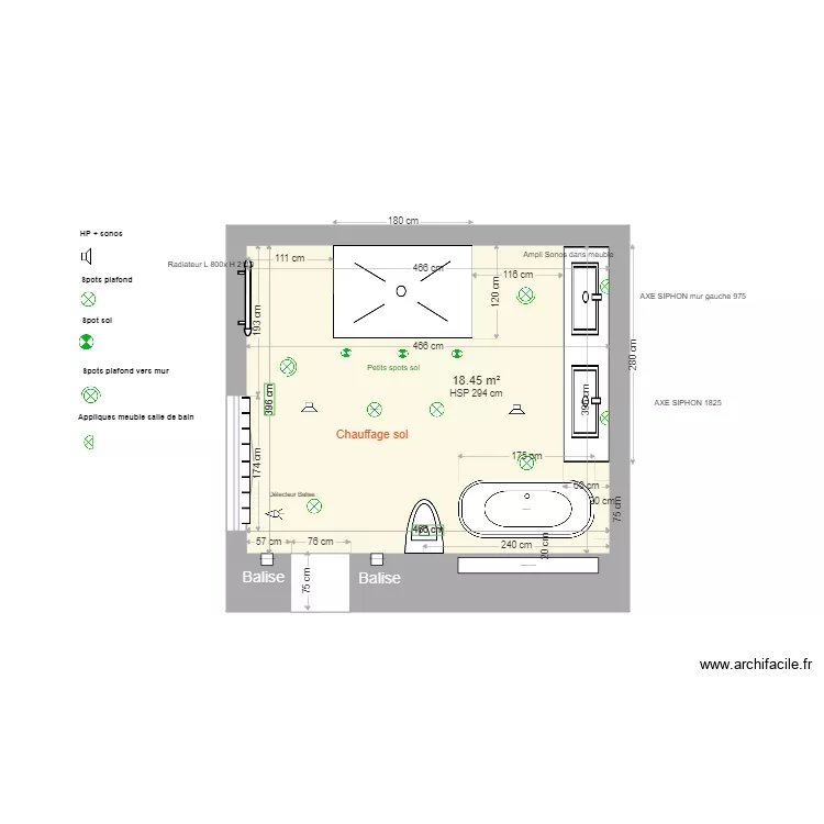 Salle de Bain M&eacute;lanie Version 1 DEFINITIF 05 11 20. Plan de 