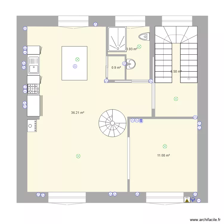 Maison Douarnenez. Plan de 
