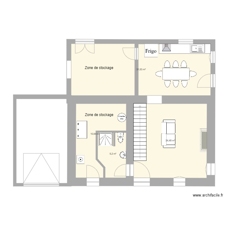 sausseyRDCexistant. Plan de 0 pièce et 0 m2