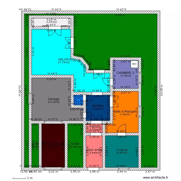 R&eacute;sidence -Bouafl&eacute;. Plan de 